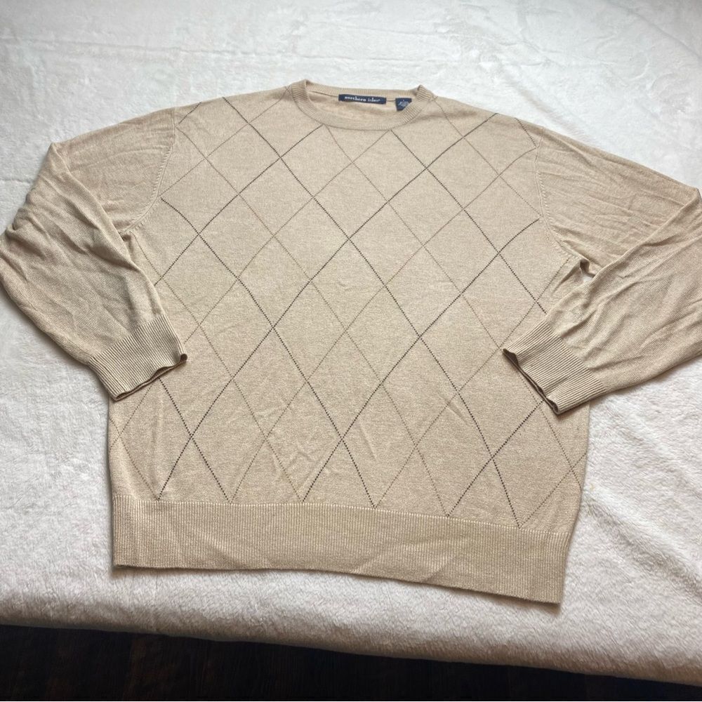 Northern Isles Crew Neck Long Sleeve Silk Blend Sweater Size Large